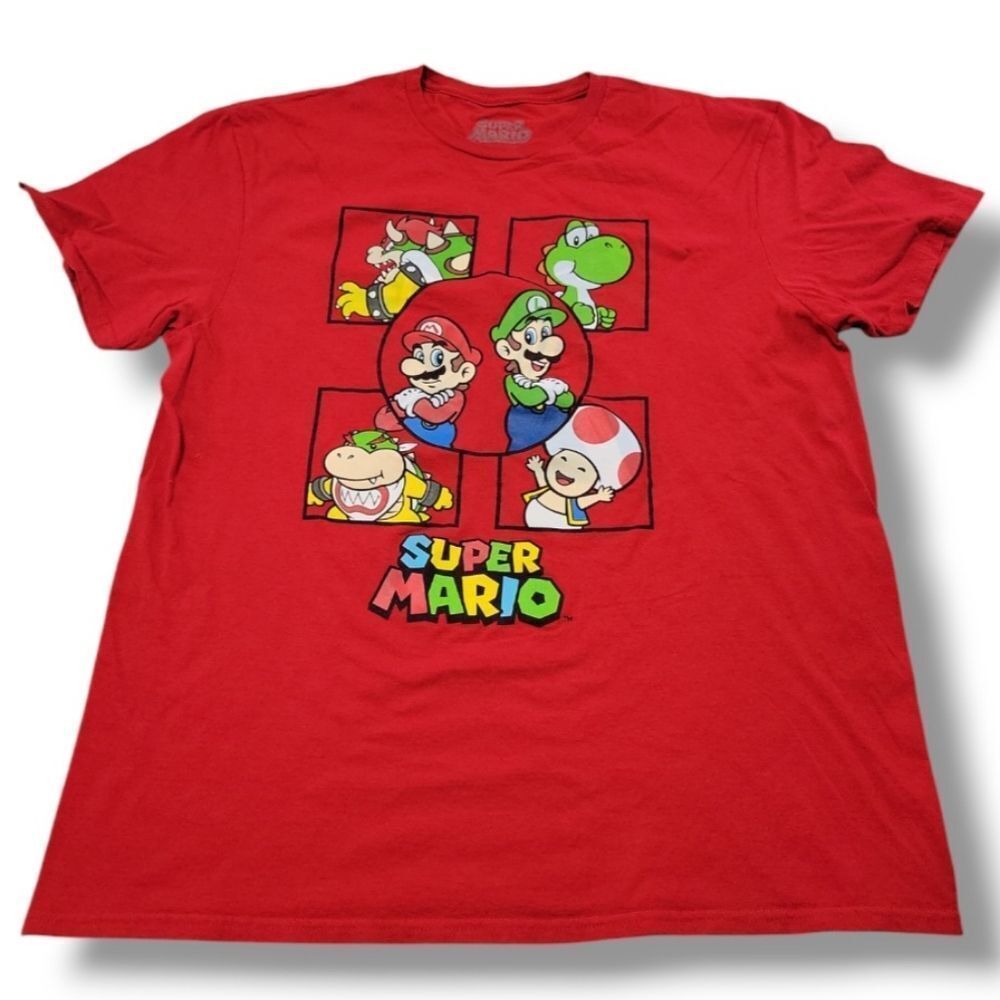 2022 Nintendo Super Mario Shirt Size XL Super Mario Brother's Graphic Print Tee
